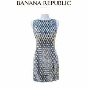 Banana Republic blue & white open back dre…